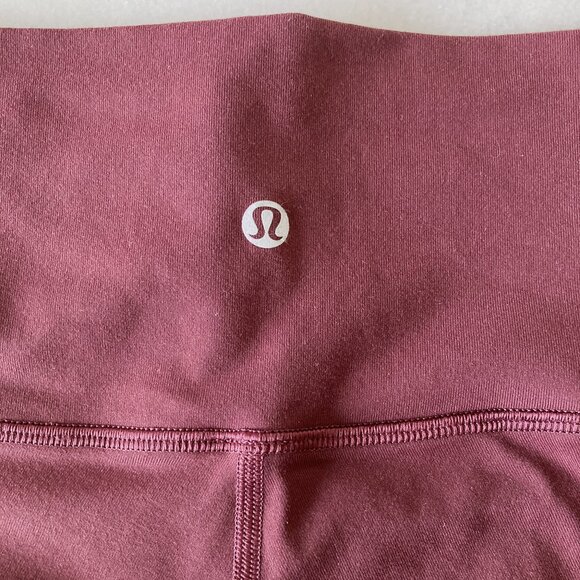 Like new! Lululemon Wunder Under Crop (Hi-Rise) Deep Luxe (burgundy maroon wine) - Picture 7 of 8
